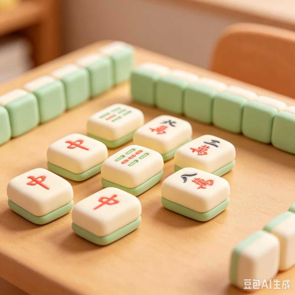 simulated ivory mahjong set